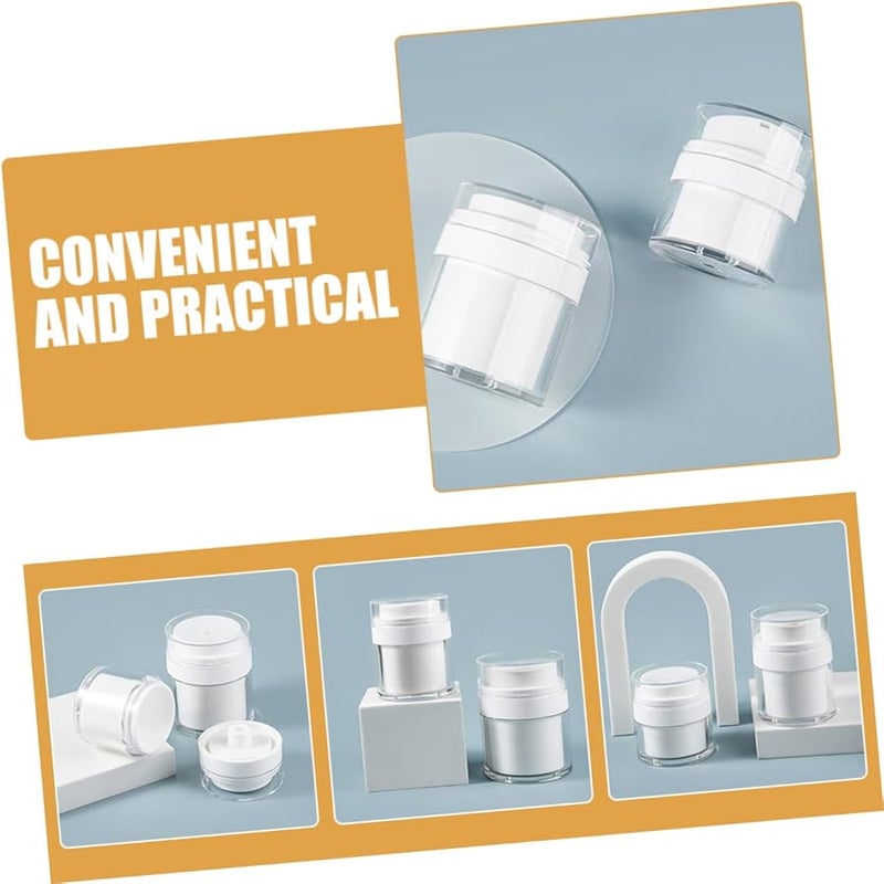 SAFIGLE 2pcs 30ml Airless Dispenser Bottles Travel Refillable Cream Containers - Image 5